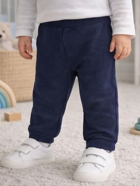 Ralph Lauren Baby Navy Knit Jogger Pants 18M Classic Cozy Essential